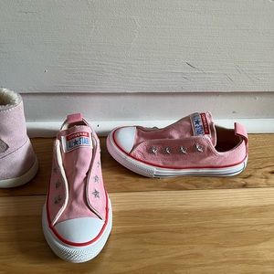 Converse All Star brand pink girls boots size 12.